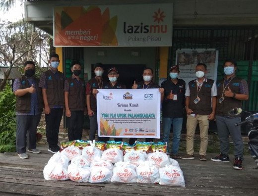 Kerja Sama Dengan YBM PLN Lazismu Pulang Pisau Salurkan Paket Sembako