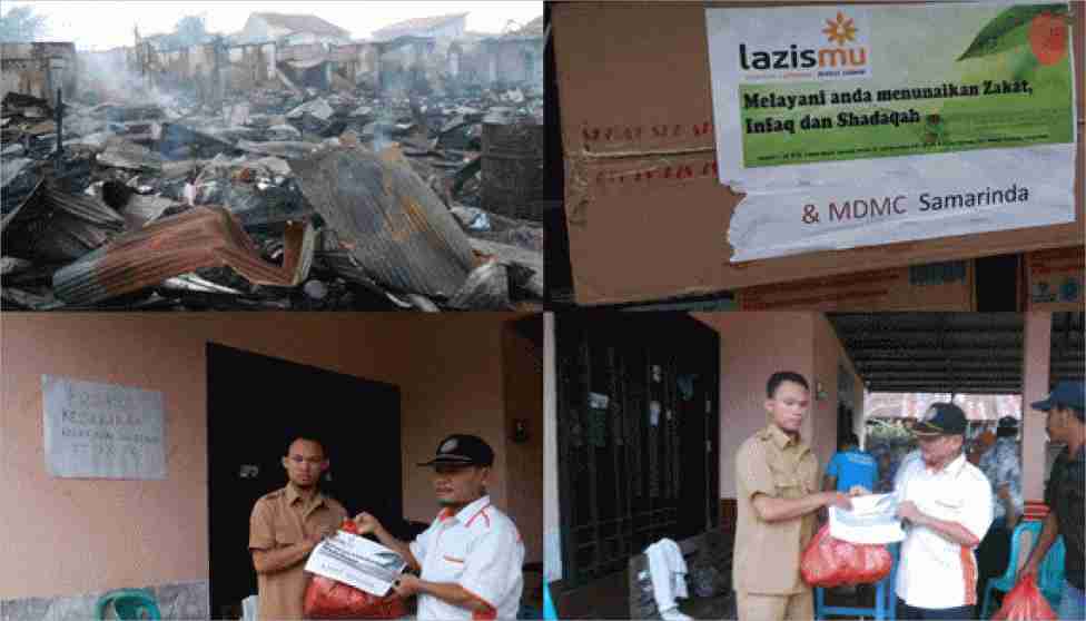 Cover Musibah Kebakaran Landa Loa Bakung, Lazismu Beri Bantuan Ifthar