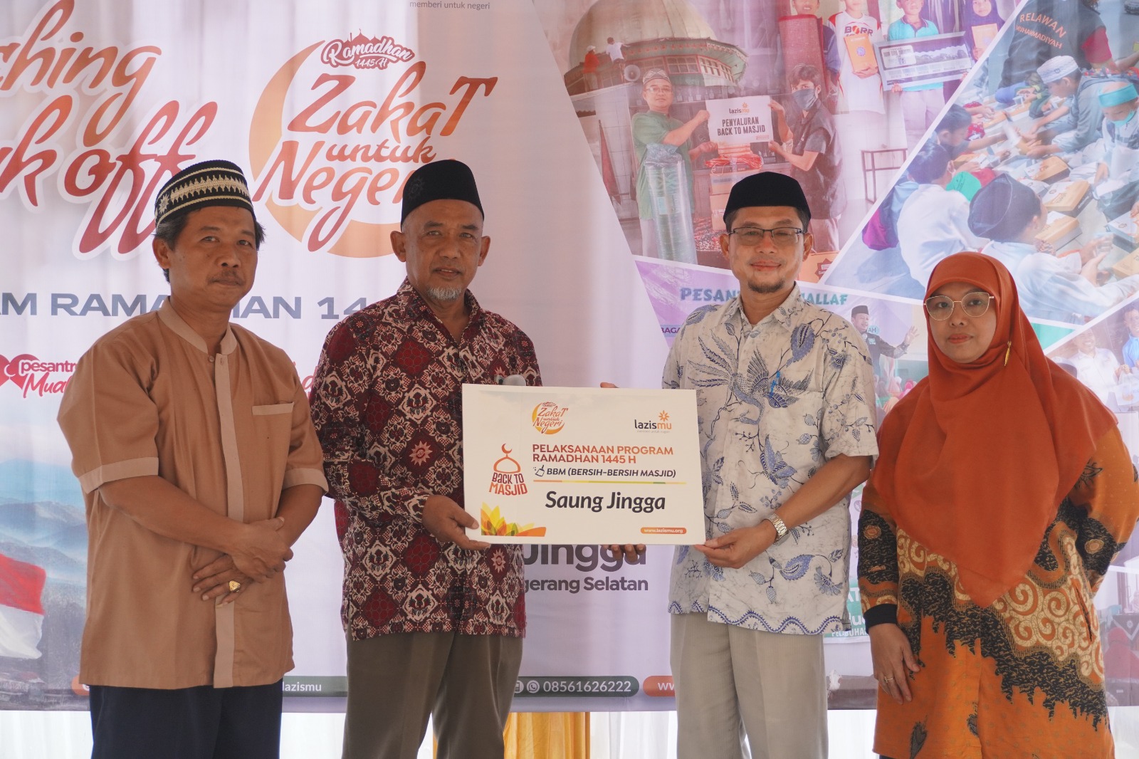 Cover LUNCURKAN PROGRAM RAMADHAN 1445 H, LAZISMU BERIKAN BANTUAN BACK TO MASJID