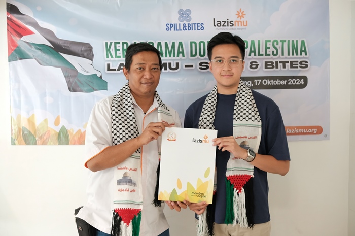 Cover Fundraising Kemanusiaan Untuk Palestina, Kolaborasi Hangout yang Renyah antara Lazismu dan Spill & Bites 