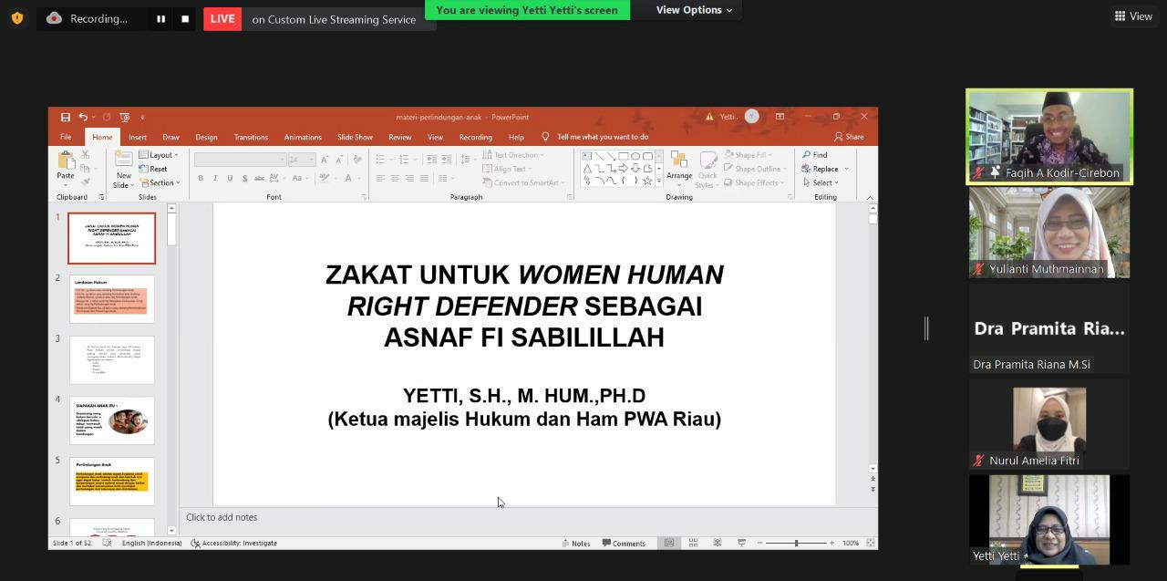 Cover BEDAH PEMIKIRAN "ZAKAT UNTUK WHRD, SEBAGAI ASNAF FI SABILILLAH"